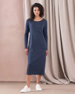 Organic Cotton Scoop Back Midi Dress -Celtic And Co Sales 142218 1
