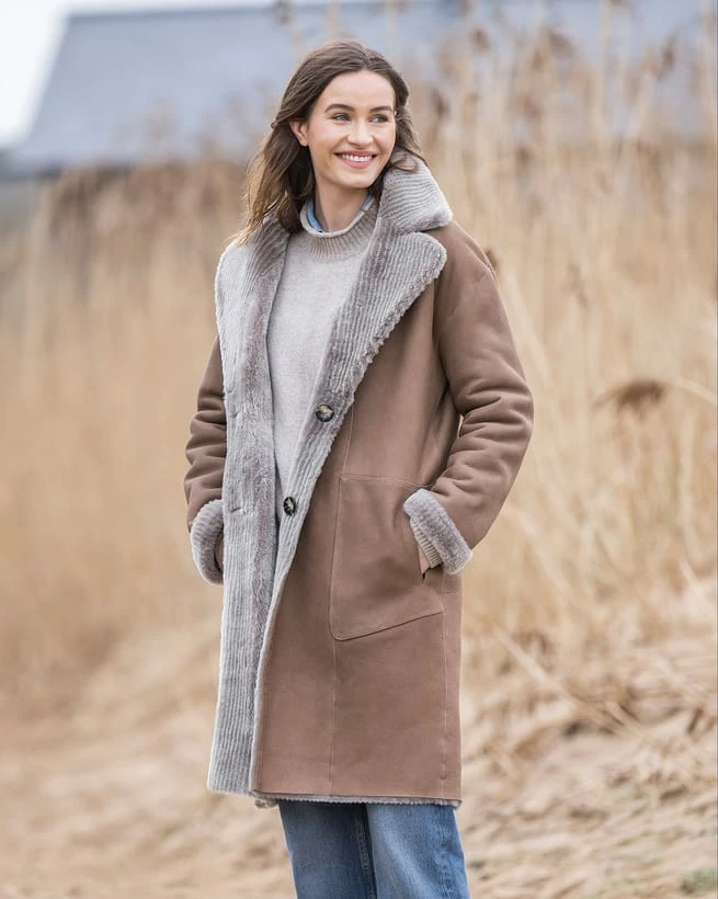 Reversible Corded Shearling Coat 5 Reversible Corded Shearling Coat - Image 3