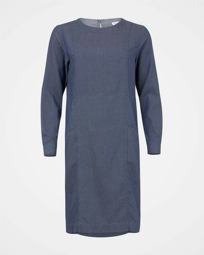 Twill Knee Length Shift Dress 5 Twill Knee Length Shift Dress - Image 3