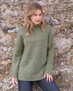 British Wool Pointelle Sweater -Celtic And Co Sales 146295