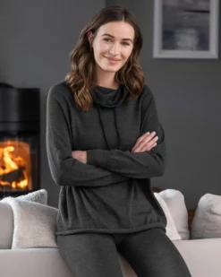 Fine Knit Merino Drawstring Funnel Neck Sweater 7 Fine Knit Merino Drawstring Funnel Neck Sweater -Celtic And Co Sales 146368 1