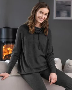 Fine Knit Merino Drawstring Funnel Neck Sweater 8 Fine Knit Merino Drawstring Funnel Neck Sweater -Celtic And Co Sales 146369