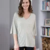Cashmere Blend V Neck Slouch Top