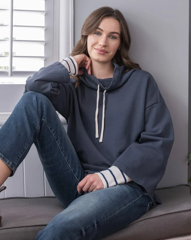 Organic Cotton Funnel Neck Sweatshirt 5 Organic Cotton Funnel Neck Sweatshirt - Image 3