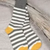 Ladies Merino Cotton Striped Socks -Celtic And Co Sales 74485