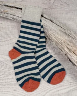 Ladies Merino Cotton Striped Socks 8 Ladies Merino Cotton Striped Socks -Celtic And Co Sales 74486