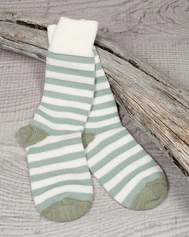 Ladies Merino Cotton Striped Socks 4 Ladies Merino Cotton Striped Socks - Image 2