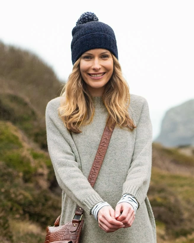 Donegal Rib Bobble Hat 4 Donegal Rib Bobble Hat - Image 2