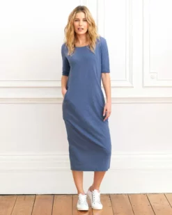 Linen/Organic Cotton Button Back Dress -Celtic And Co Sales 78644