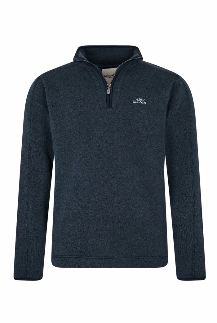 Stowe Recycled 1/4 Zip Soft Knit Navy 4 Stowe Recycled 1/4 Zip Soft Knit Navy - Image 2