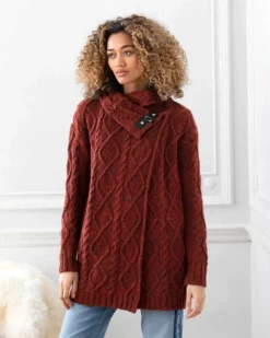 Front Page 10 Donegal Buckle Detail Coatigan