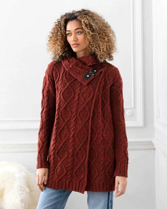 Donegal Buckle Detail Coatigan 3 Donegal Buckle Detail Coatigan