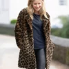 Leopard Print Shearling Coat -Celtic And Co Sales 85510
