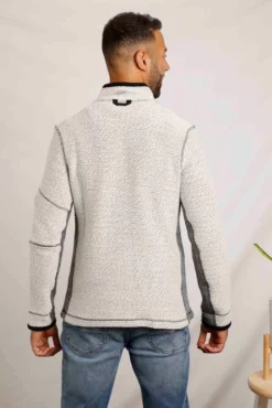 Caddis Eco 1/4 Zip Macaroni Ecru -Celtic And Co Sales 88366