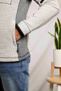 Caddis Eco 1/4 Zip Macaroni Ecru -Celtic And Co Sales 88368