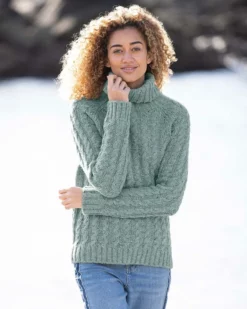 Donegal Cable Turtleneck -Celtic And Co Sales 88565