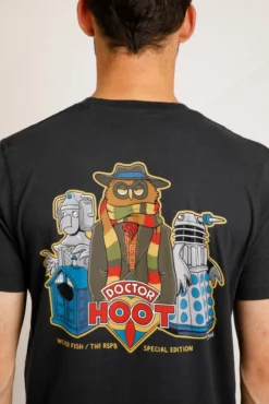 Doctor Hoot Charity Artist T-Shirt RSPB Navy