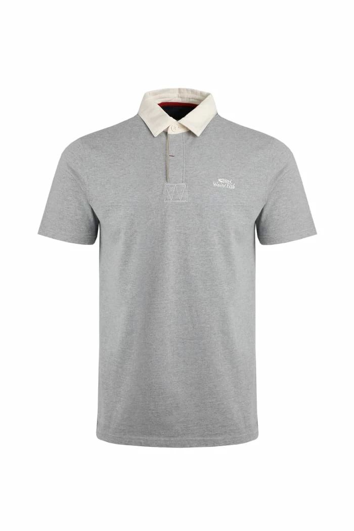 Claydon Organic Short Sleeve Rugby Shirt Grey 5 Claydon Organic Short Sleeve Rugby Shirt Grey - Image 3