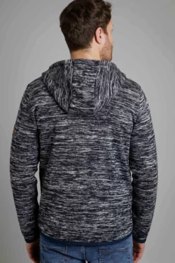 Sandbanks Full Zip Soft Knit Hoodie Ensign Blue -Celtic And Co Sales 91353