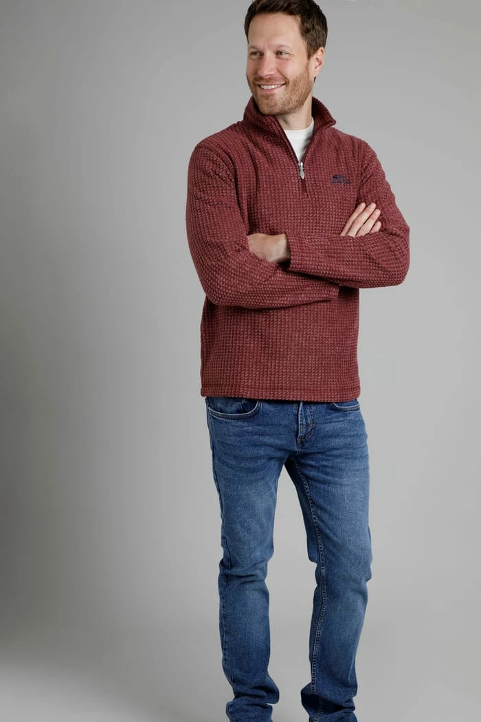 Dighton Eco 1/4 Zip Triangle Fleece Garnet 3 Dighton Eco 1/4 Zip Triangle Fleece Garnet