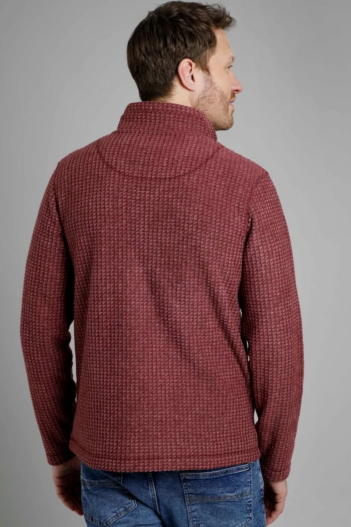 Dighton Eco 1/4 Zip Triangle Fleece Garnet 5 Dighton Eco 1/4 Zip Triangle Fleece Garnet - Image 3