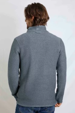 Stern Eco 1/4 Zip Macaroni Dusty Blue -Celtic And Co Sales 91586