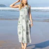 Linen Sleeveless Midi Dress -Celtic And Co Sales 91821
