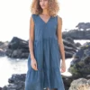 Linen/Cotton Tiered Dress -Celtic And Co Sales 91834
