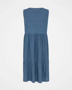 Linen/Cotton Tiered Dress -Celtic And Co Sales 92319
