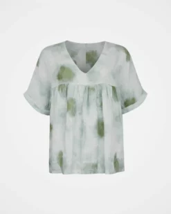 Linen V Neck Top -Celtic And Co Sales 92338