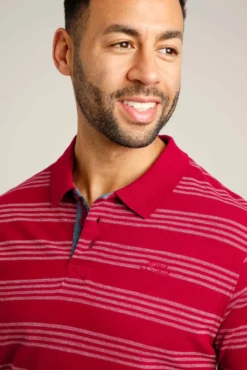 Rothko Stripe Polo Shirt Garnet 9 Rothko Stripe Polo Shirt Garnet -Celtic And Co Sales 92592