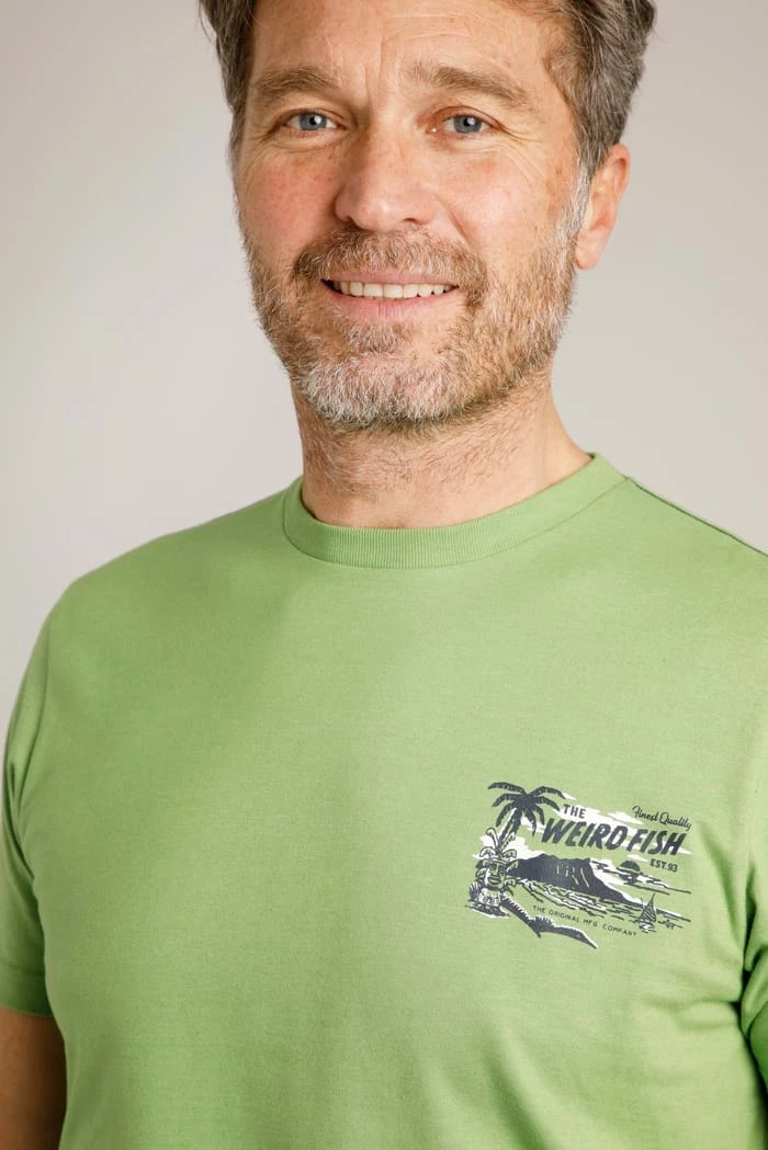 Tiki Eco Graphic T-Shirt Grass Green 4 Tiki Eco Graphic T-Shirt Grass Green - Image 2