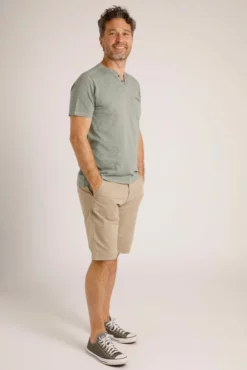 Barrett Organic Short Sleeve Henley T-Shirt Shadow