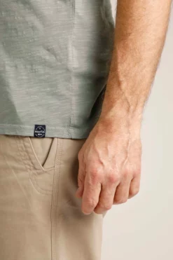 Barrett Organic Short Sleeve Henley T-Shirt Shadow -Celtic And Co Sales 93166