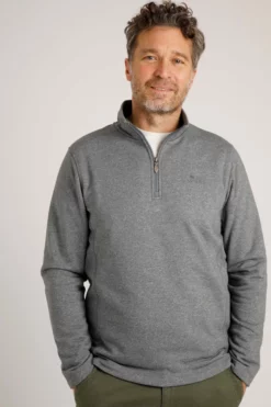 Dansley Recycled 1/4 Zip Fleece Dusty Blue