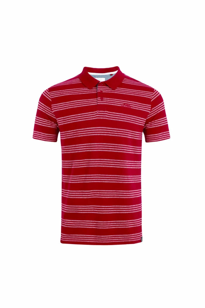 Rothko Stripe Polo Shirt Garnet 4 Rothko Stripe Polo Shirt Garnet - Image 2