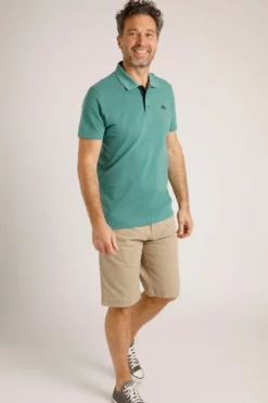 Miles Pique Polo Shirt Dark Jade