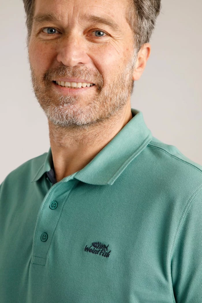 Miles Pique Polo Shirt Dark Jade 6 Miles Pique Polo Shirt Dark Jade - Image 4