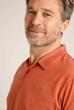 Jetstream Polo Shirt Baked Clay -Celtic And Co Sales 93703