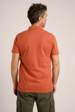 Jetstream Polo Shirt Baked Clay -Celtic And Co Sales 93704