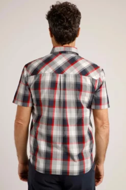 Judd Short Sleeve Check Shirt Navy -Celtic And Co Sales 93837