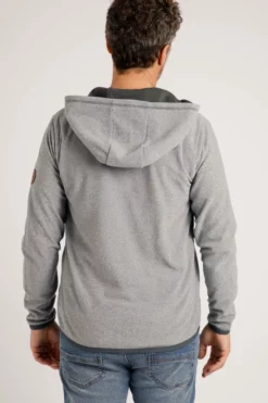 Pellon Full Zip Micro Stripe Hoodie Grey -Celtic And Co Sales 93945