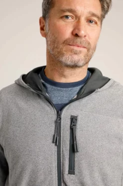 Pellon Full Zip Micro Stripe Hoodie Grey -Celtic And Co Sales 93947