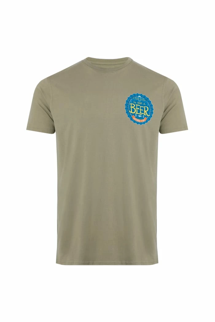 Beer Artist T-Shirt Khaki 4 Beer Artist T-Shirt Khaki - Image 2