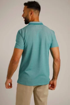 Harlow Eco Pique Polo Shirt Peacock Blue -Celtic And Co Sales 95503