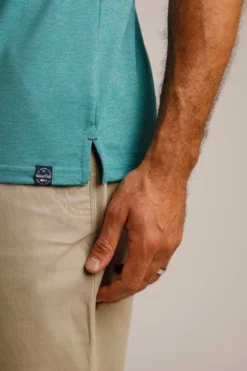 Harlow Eco Pique Polo Shirt Peacock Blue -Celtic And Co Sales 95505