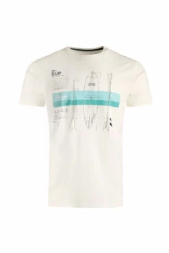 Sup School Organic Embroidered T-Shirt Dusty White -Celtic And Co Sales 95597