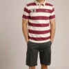 Ariey Organic Short Sleeve Stripe Rugby Shirt Crushed Berry