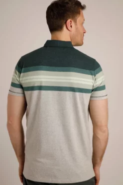 Albury Chest Stripe Polo Shirt Dark Jade -Celtic And Co Sales 95793