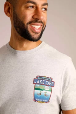 Lake Off Charity Artist T-Shirt RSPB Grey Marl